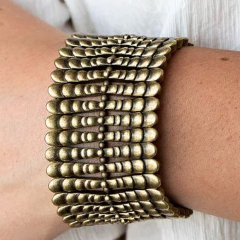 Paparazzi Gold Textured Bracelet